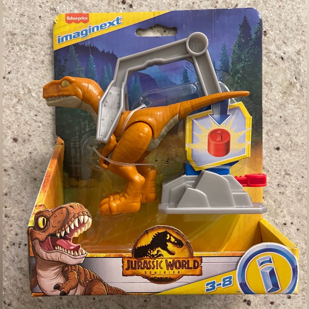 NWT Fischer Price Imaginext Jurassic World Atrociraptor 'Tiger' Dinosaur